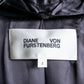 "DIANE VON FURSTENBERG" Fur docking design belted long coat