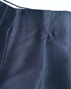 CÉLINE by Phoebe Philo/ Silk Blended Tuck Culottes Pants Navy