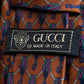 "GUCCI" Horsebit & GG pattern silk neck tie