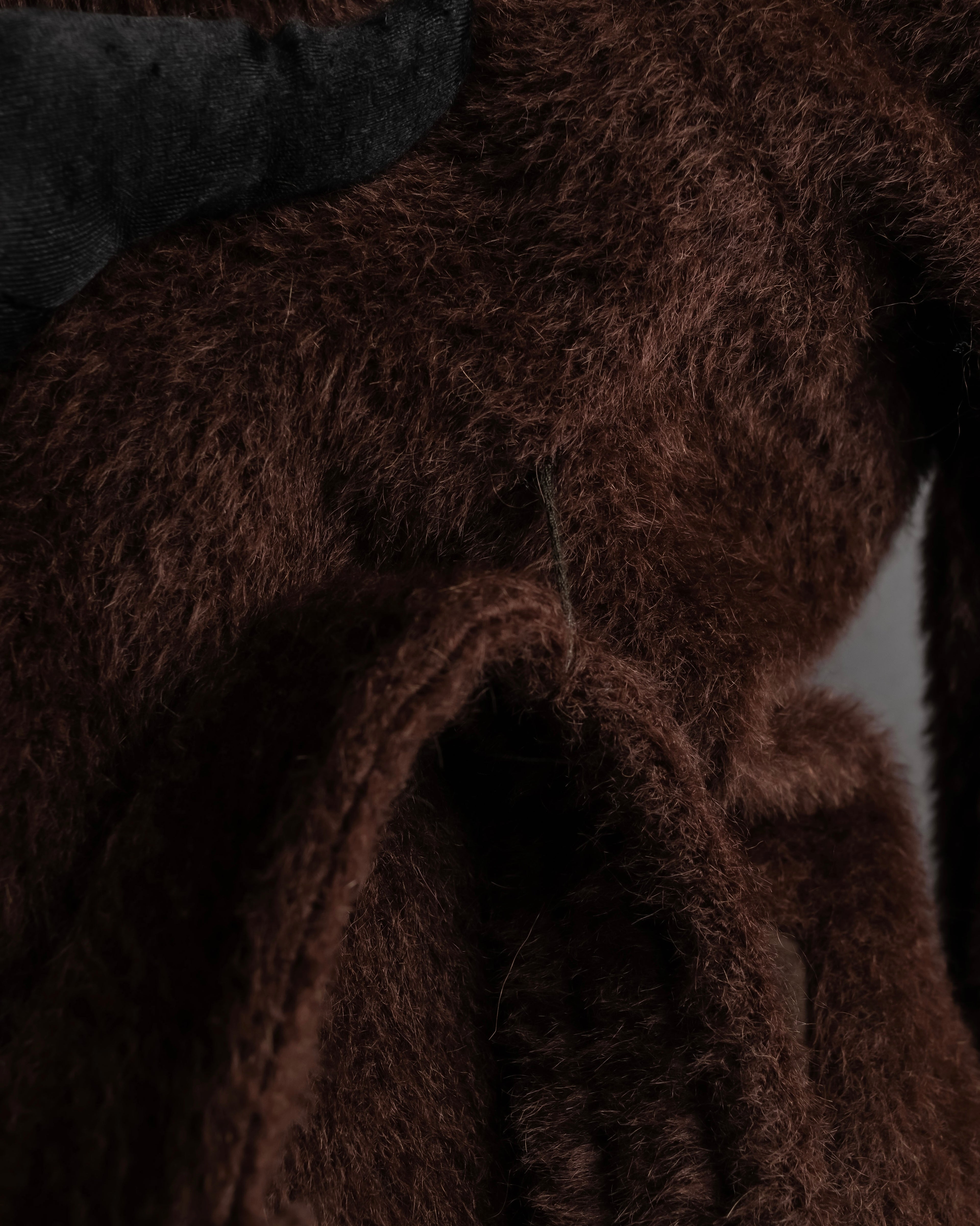 "Max Mara" Alpaca wool belted stand collar long coat