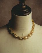 -SPECIAL- “Christian Dior” 70’s-80’s Faux pearl crystal statement necklace