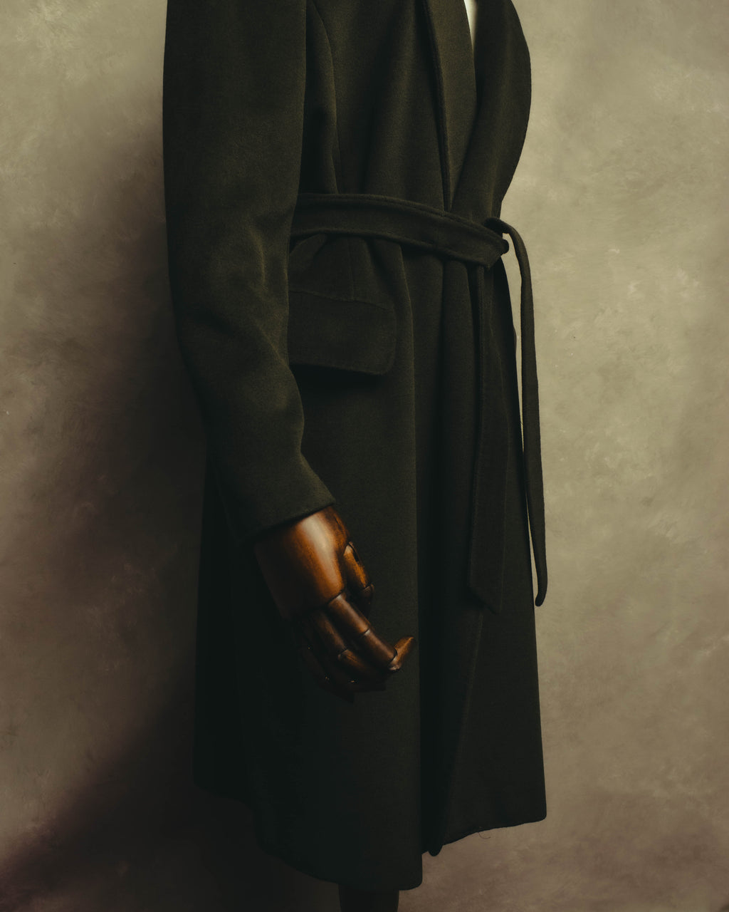 “Max Mara” 00’s Belted angora blend long coat