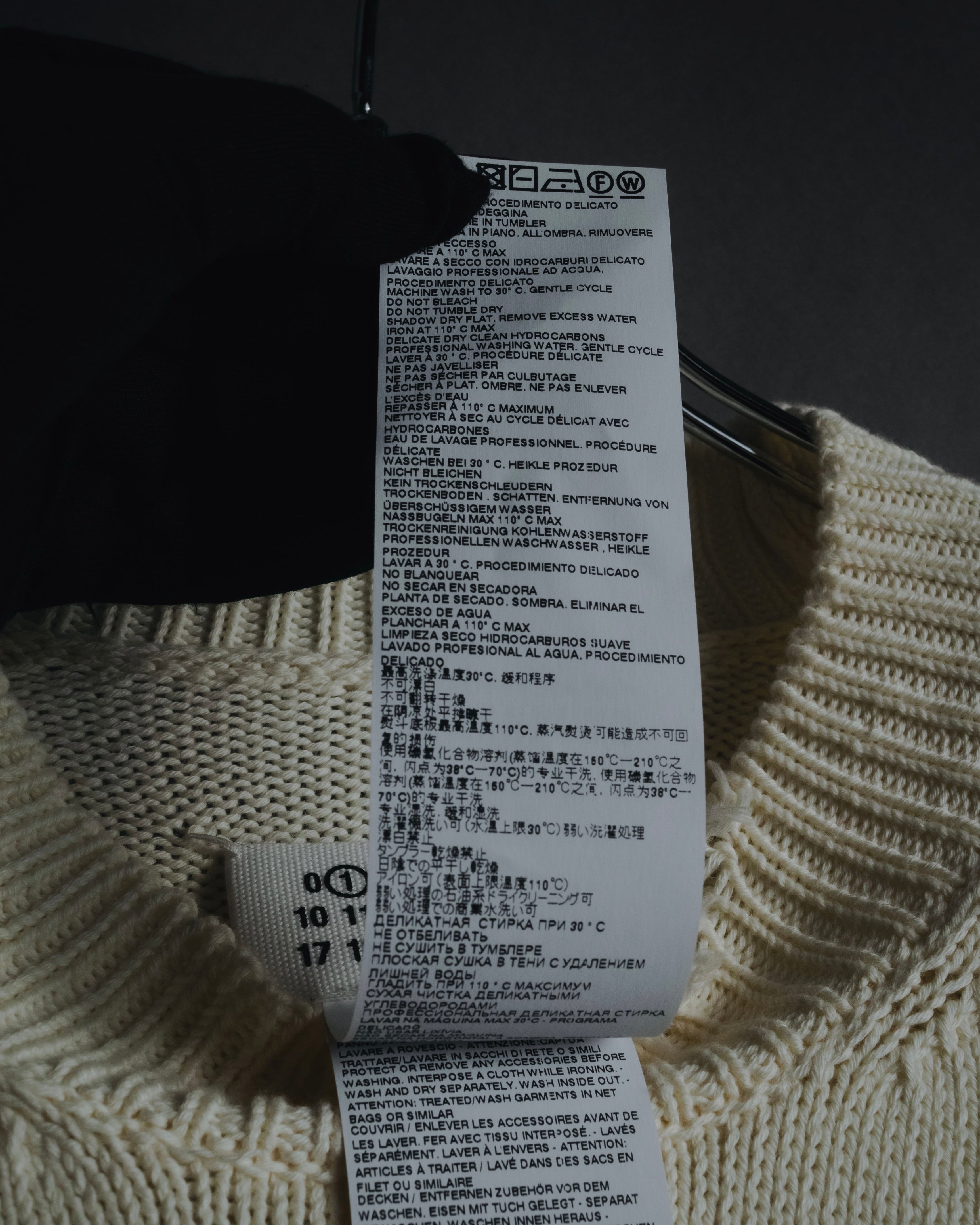 "Maison Margiela" 2022SS Destroyed rib-knit sweater