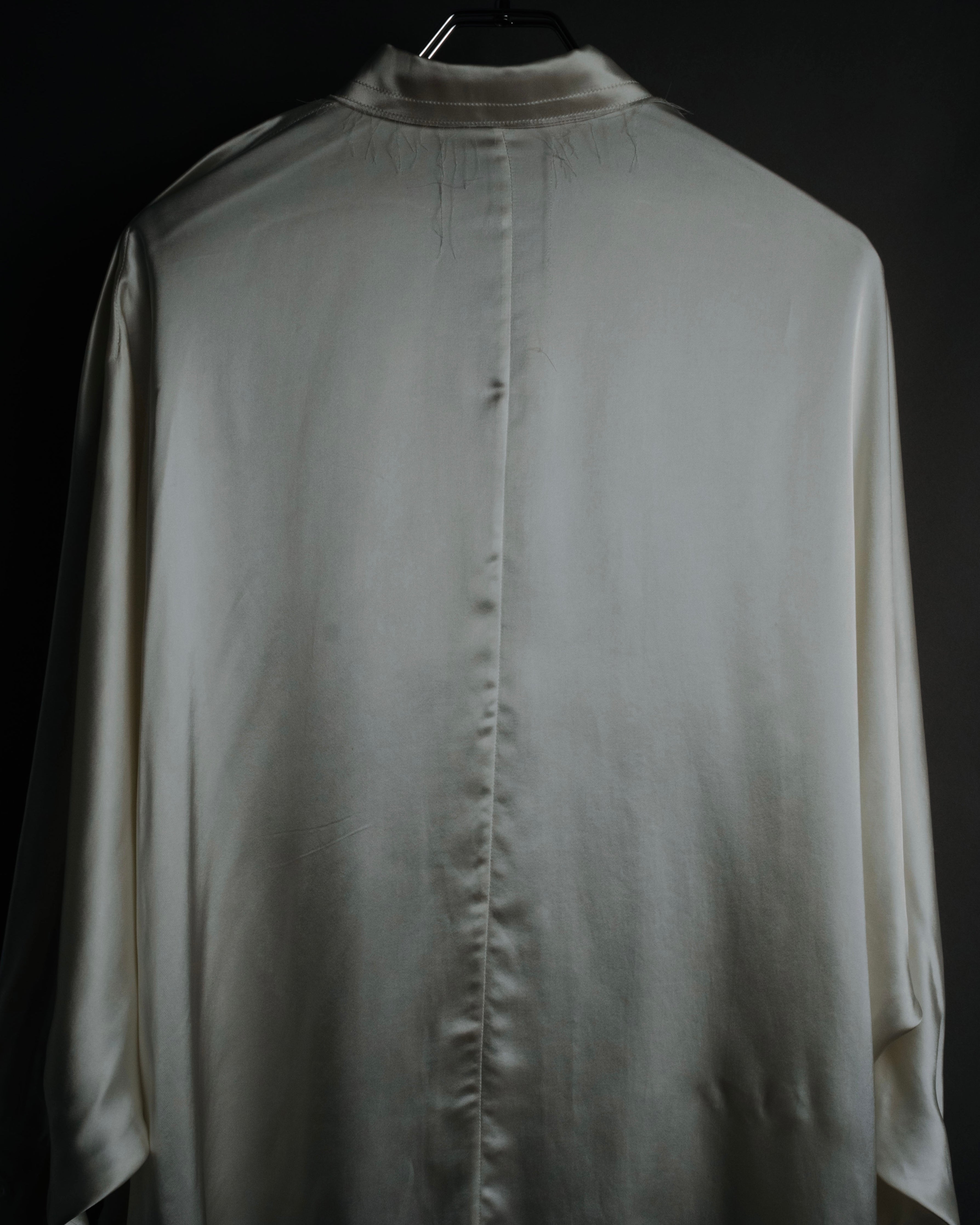 –SPECIAL– "LOEWE" 00’s Satin dolman sleeve destroy edge shirt