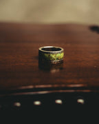 "GUCCI" 20's Ornate green inlay wide band ring