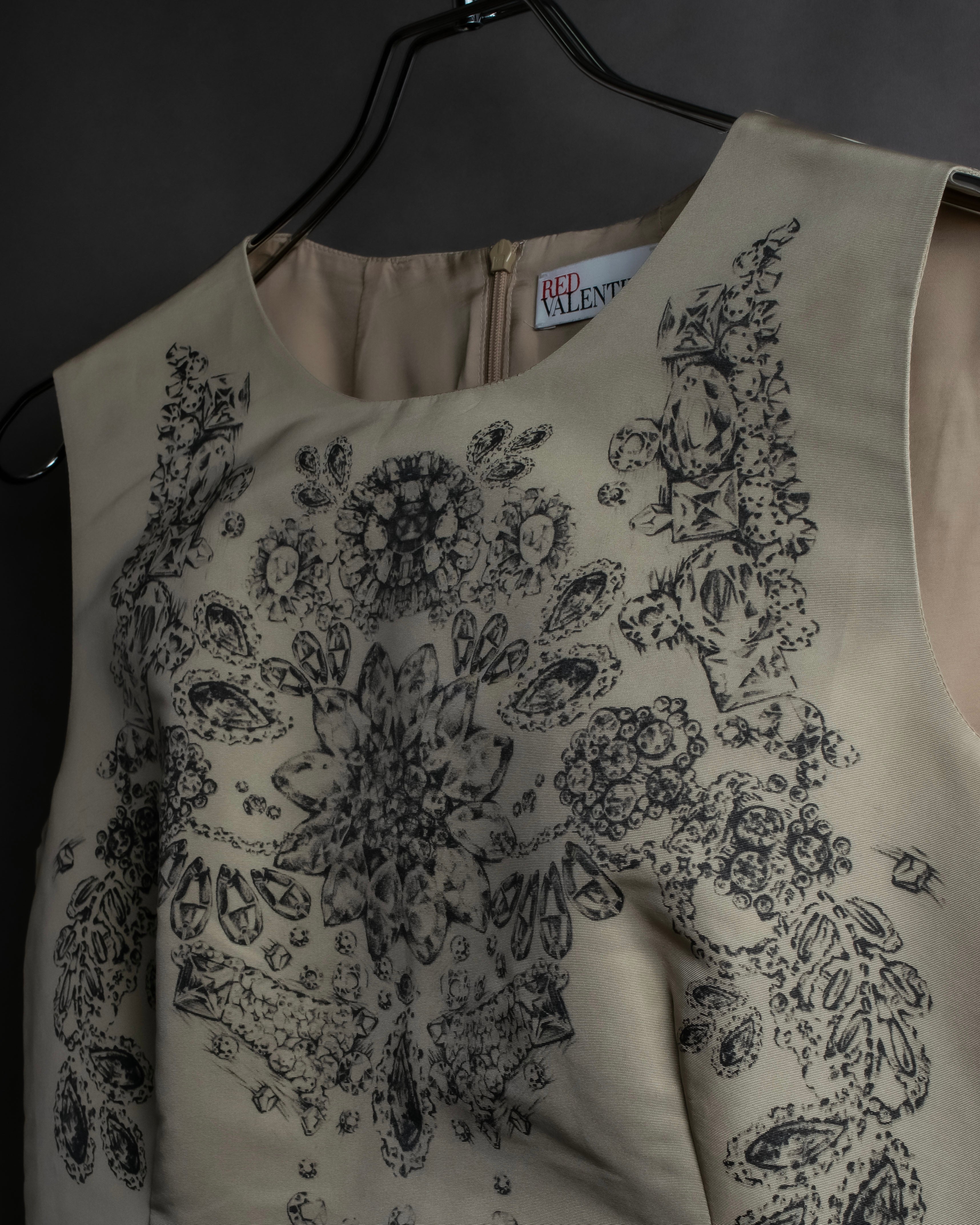 "RED VALENTINO" Baroque print sleeveless dress