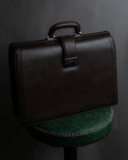 "BURBERRY" Metal belt design embossed PVC briefcase