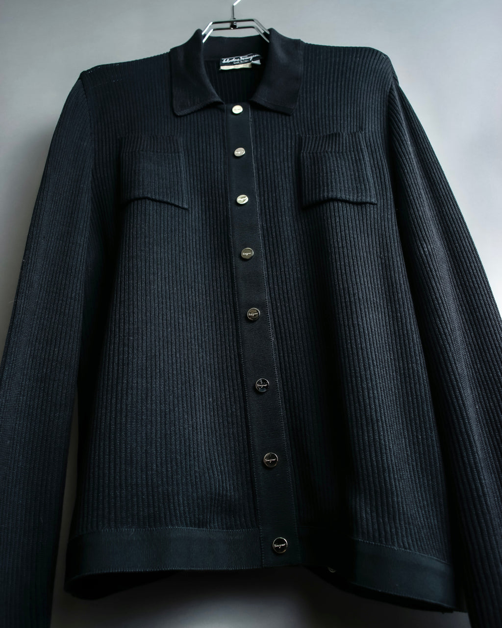 "Salvatore Ferragamo"Cotton x rayon summer knit shirt