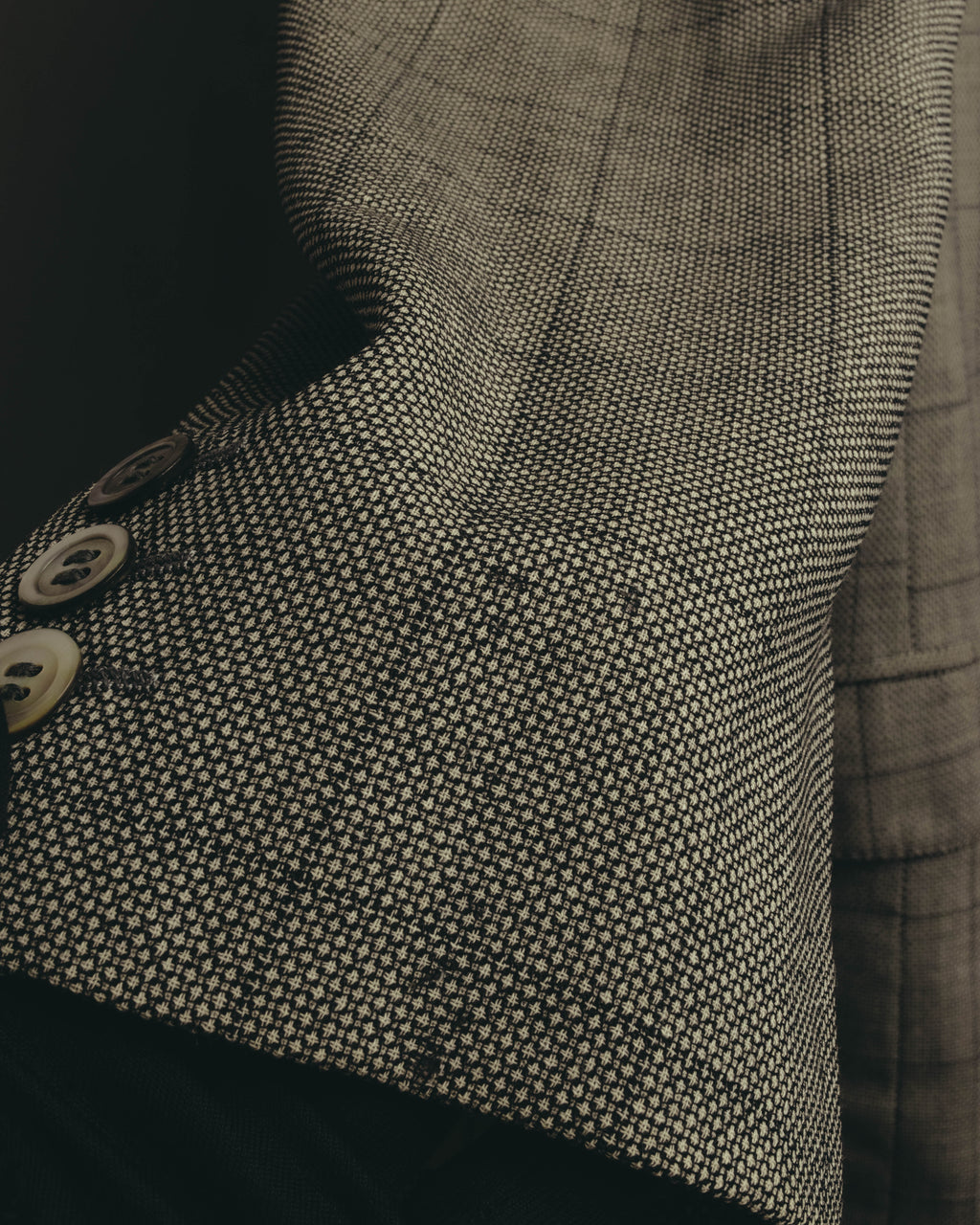 "Pierre Balmain" 80's-90's Windowpane check wool blazer