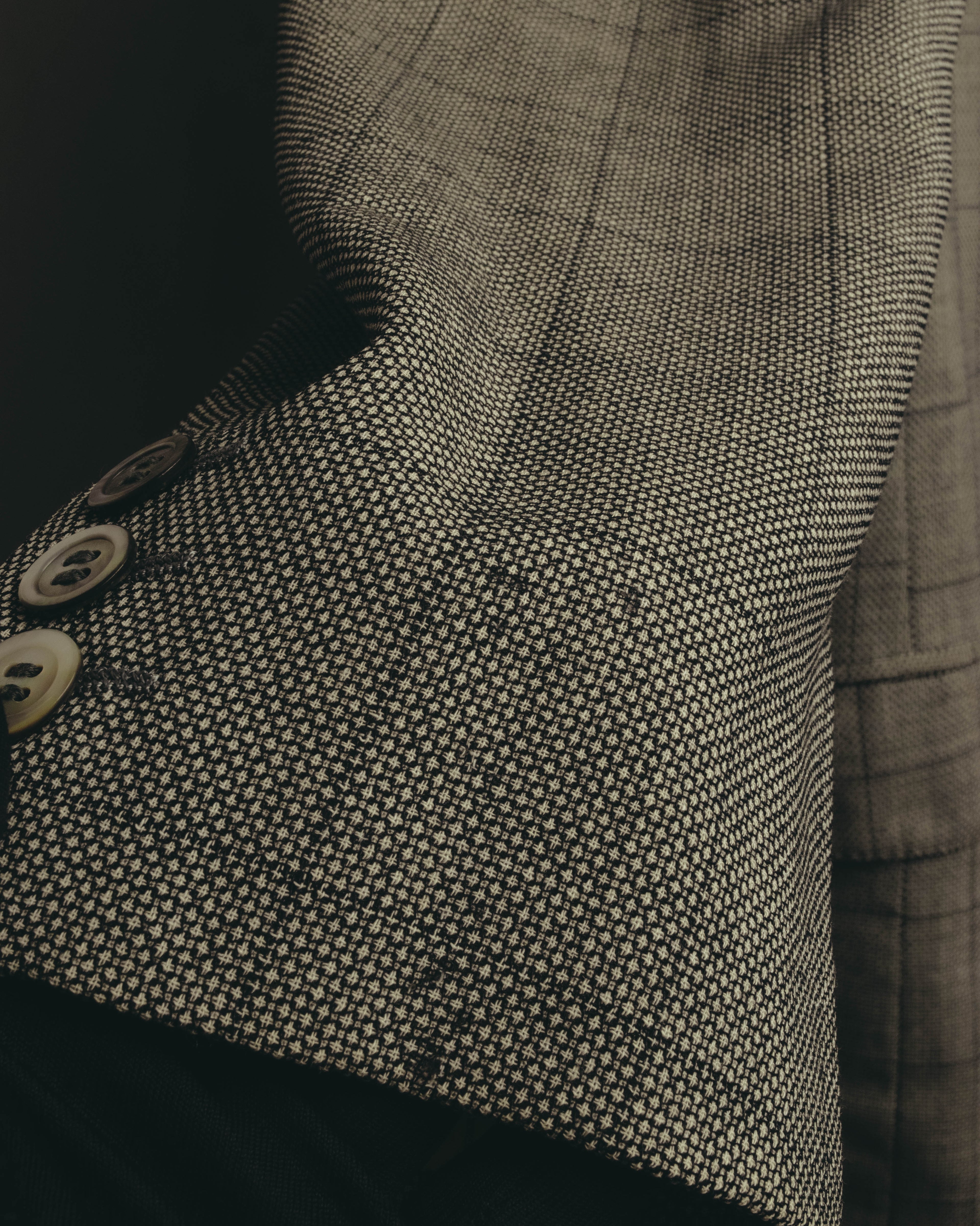 "Pierre Balmain" 80's-90's Windowpane check wool blazer