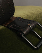 “Yves Saint Laurent” 00’s Wide eyelet leather belt