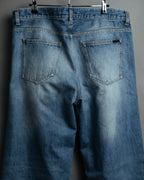 -SPECIAL- “SAINT LAURENT” 2023’s Long extreme baggy faded denim jeans