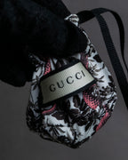 "GUCCI" Interlocking G design gold pearl ring