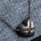 "Tiffany&Co" Chain cross heart motif silver necklace