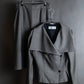 "Max Mara" 2way shape jacket & box pleated mid length skirt set up