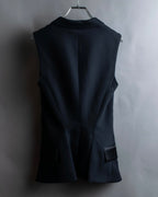 "MCQ Alexander McQueen" Flared silhouette cutting design tailored gilet