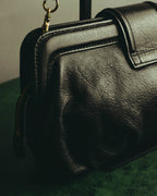 “SAN HIDEAKI MIHARA” 2000’s-2010’s black leather chain shoulder bag