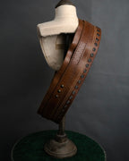 “DIESEL” 2000’s Studded craft leather belt