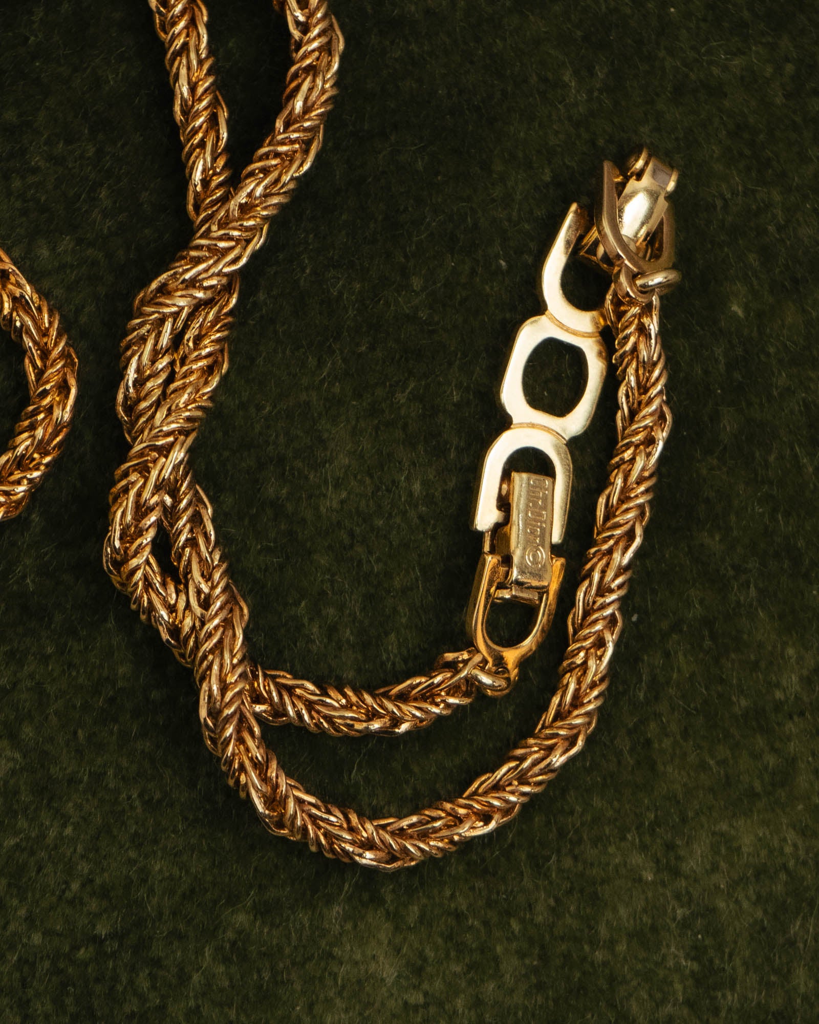 –SPECIAL– “Christian Dior” 80’s-90’s rope knot pearl drop necklace