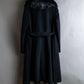 "DIANE VON FURSTENBERG" Fur docking design belted long coat