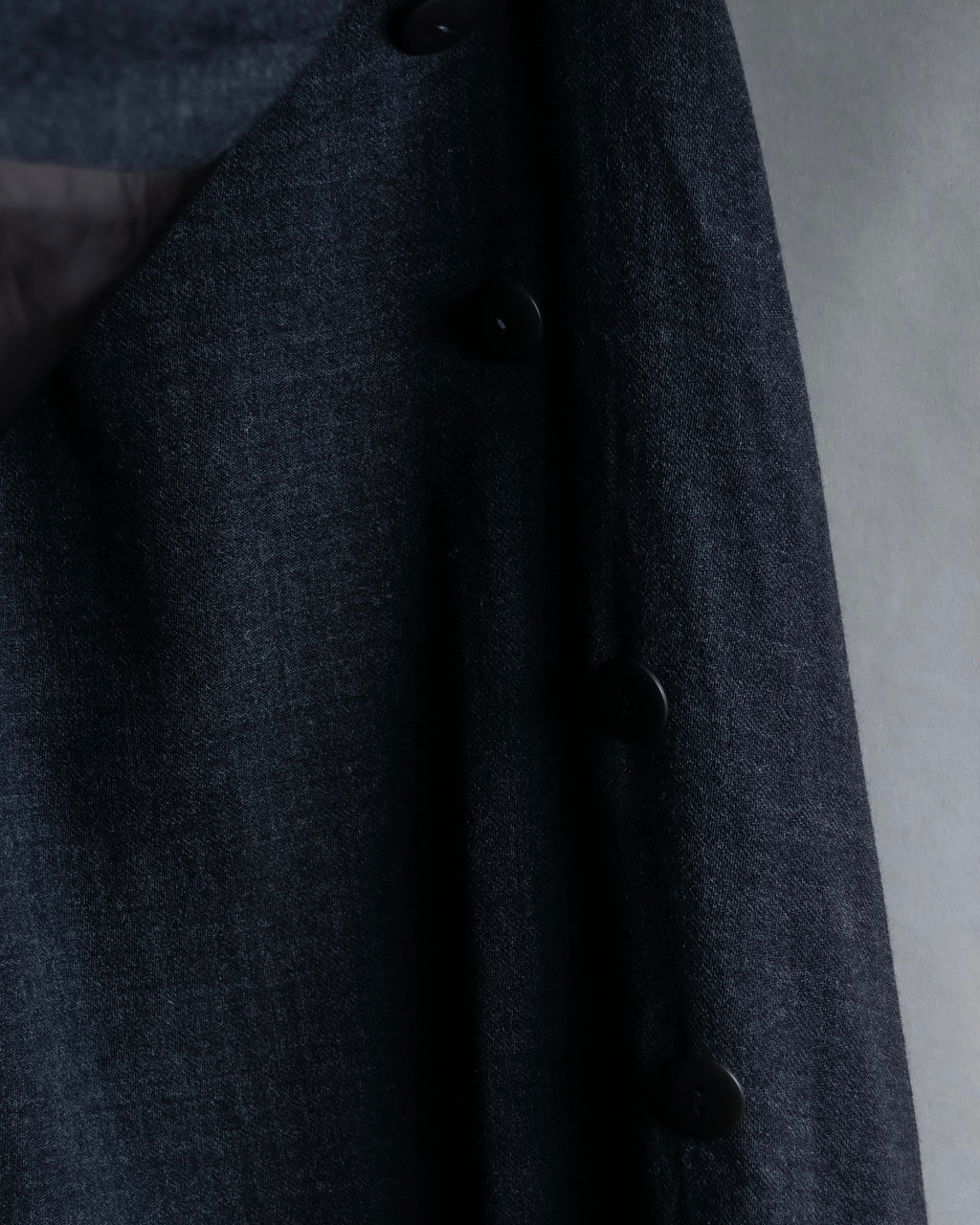 "Christian Dior" Front button design flare wool skirt