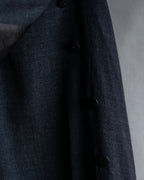 "Christian Dior" Front button design flare wool skirt