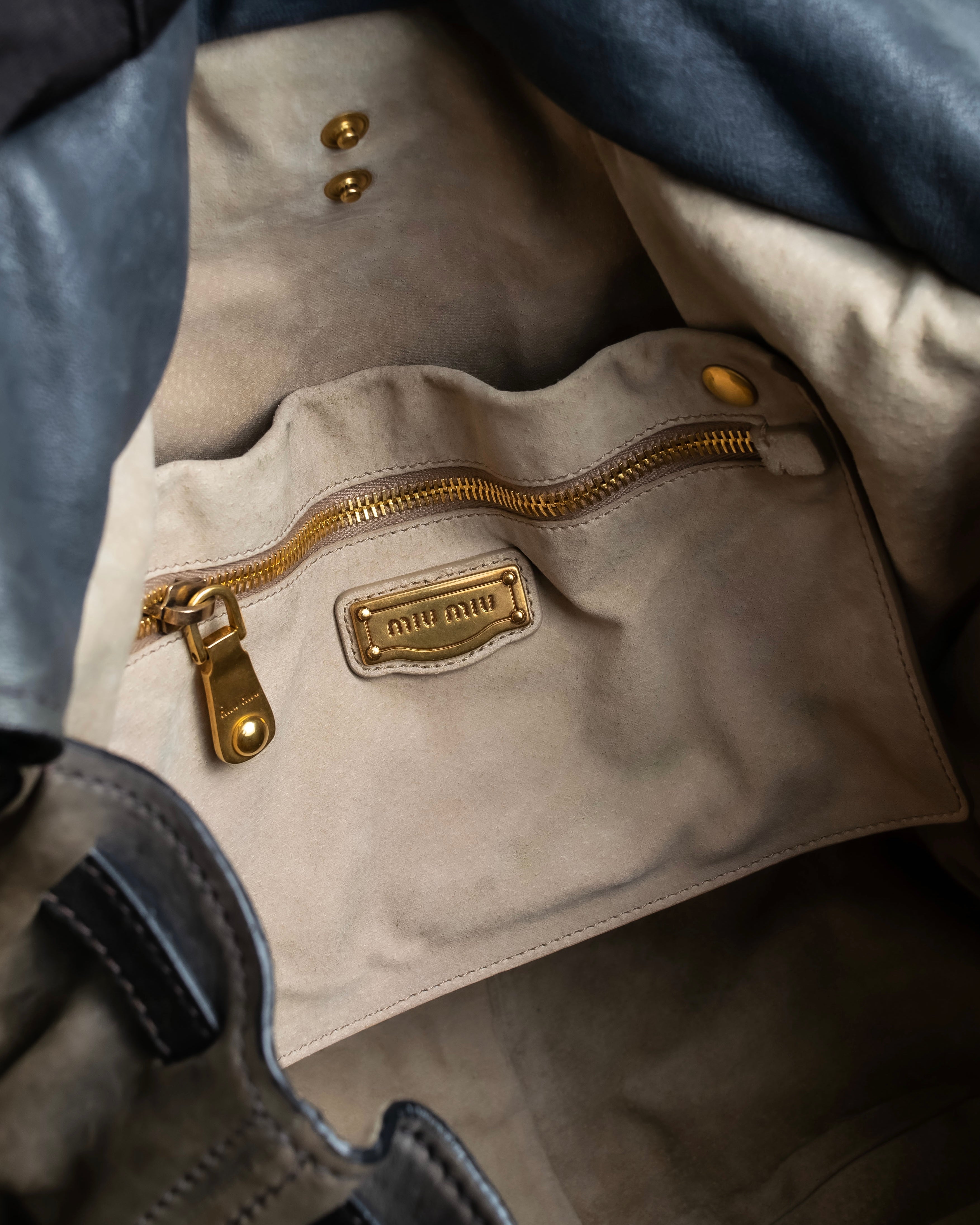 "MIU MIU" Overflap gold Parts design 2-way bag