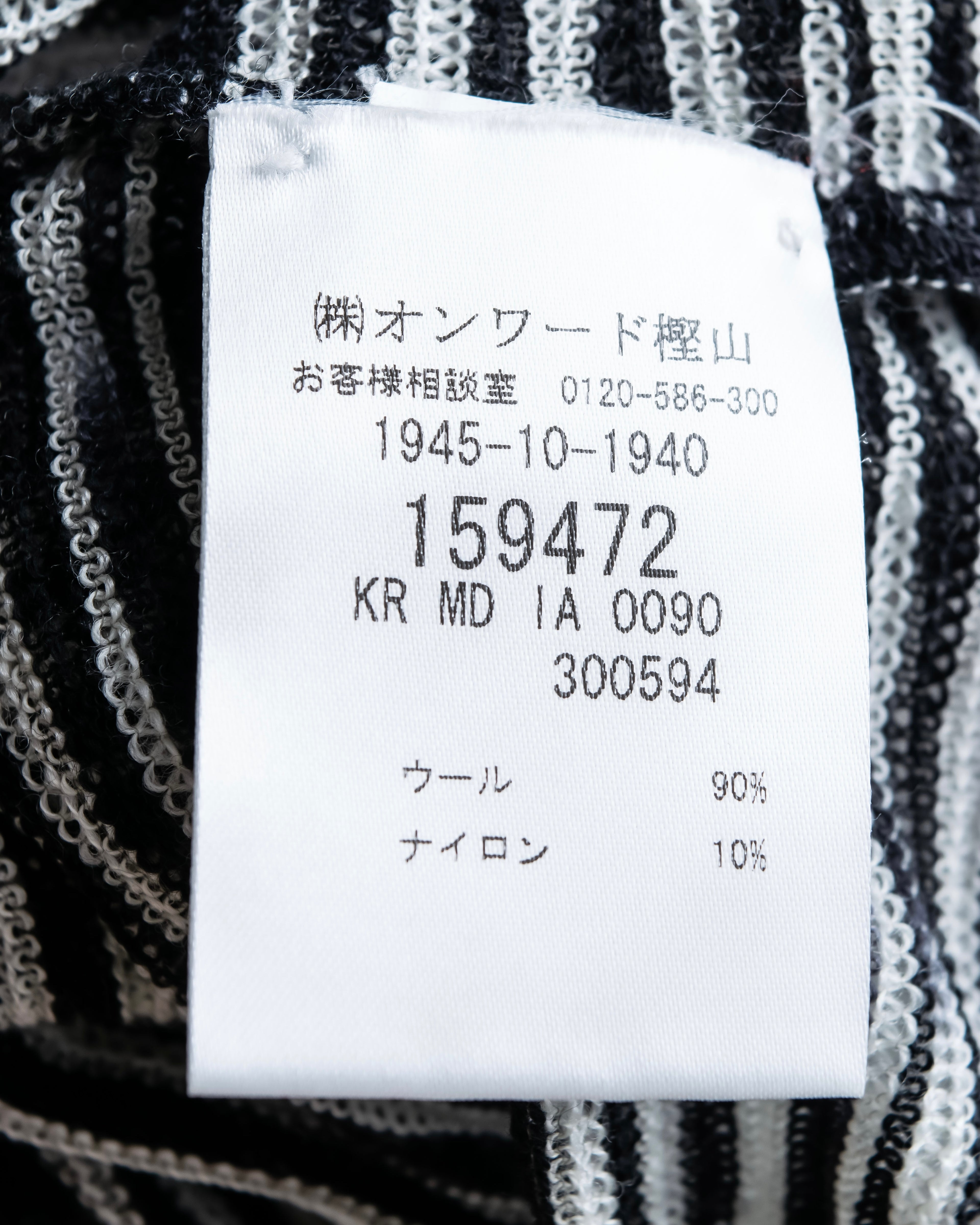 "MISSONI" Multi border pattern box silhouette knit