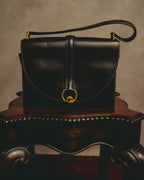 -SPECIAL- "HERMES" 50's Vintage box calf leather shoulder bag
