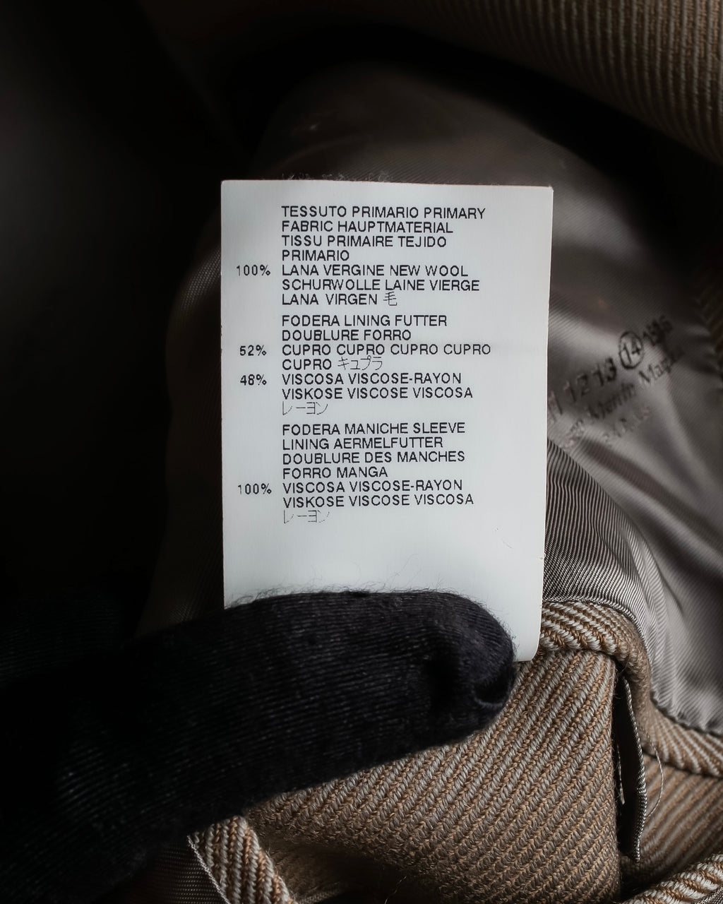 "MAISON MARGIELA" 13AW structured mid-length tailored coat