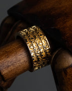 "Chloe" Logo engraved design gold tone ring