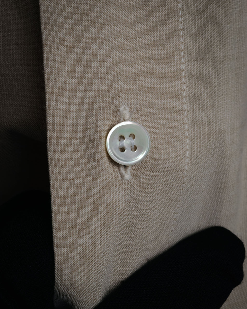 “DONNA KARAN NEW YORK” 90’s oversized cuff cotton linen shirt