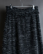 "Dolce &amp; Gabbana" Tweed raw edge flared skirt