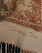“Christian Dior“ 80’s-90’s Floral jacquard fringed stole