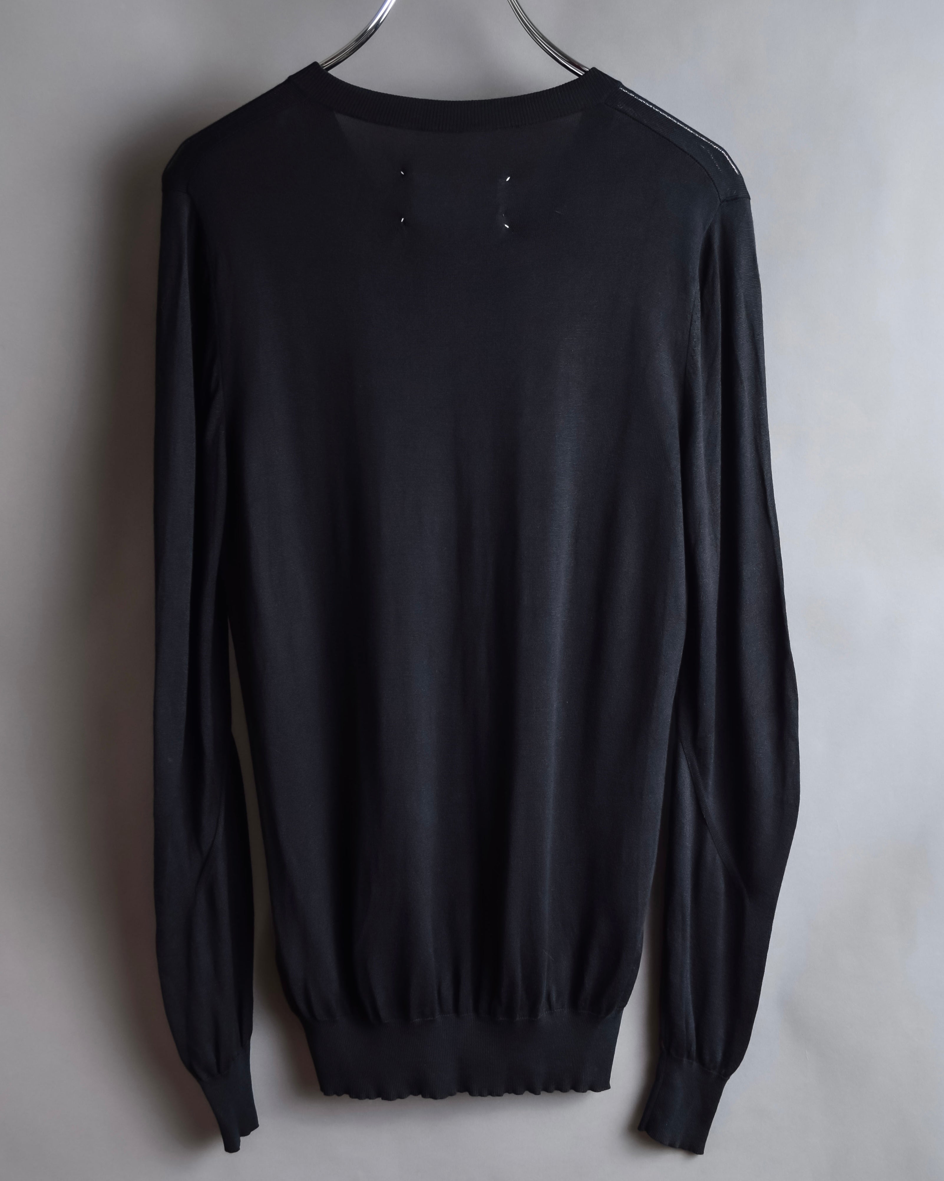 "MAISON MARGIELA" 15SS V-line panel design lightweight knit
