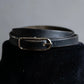 "HERMES" Single pin buckle leather narrow belt