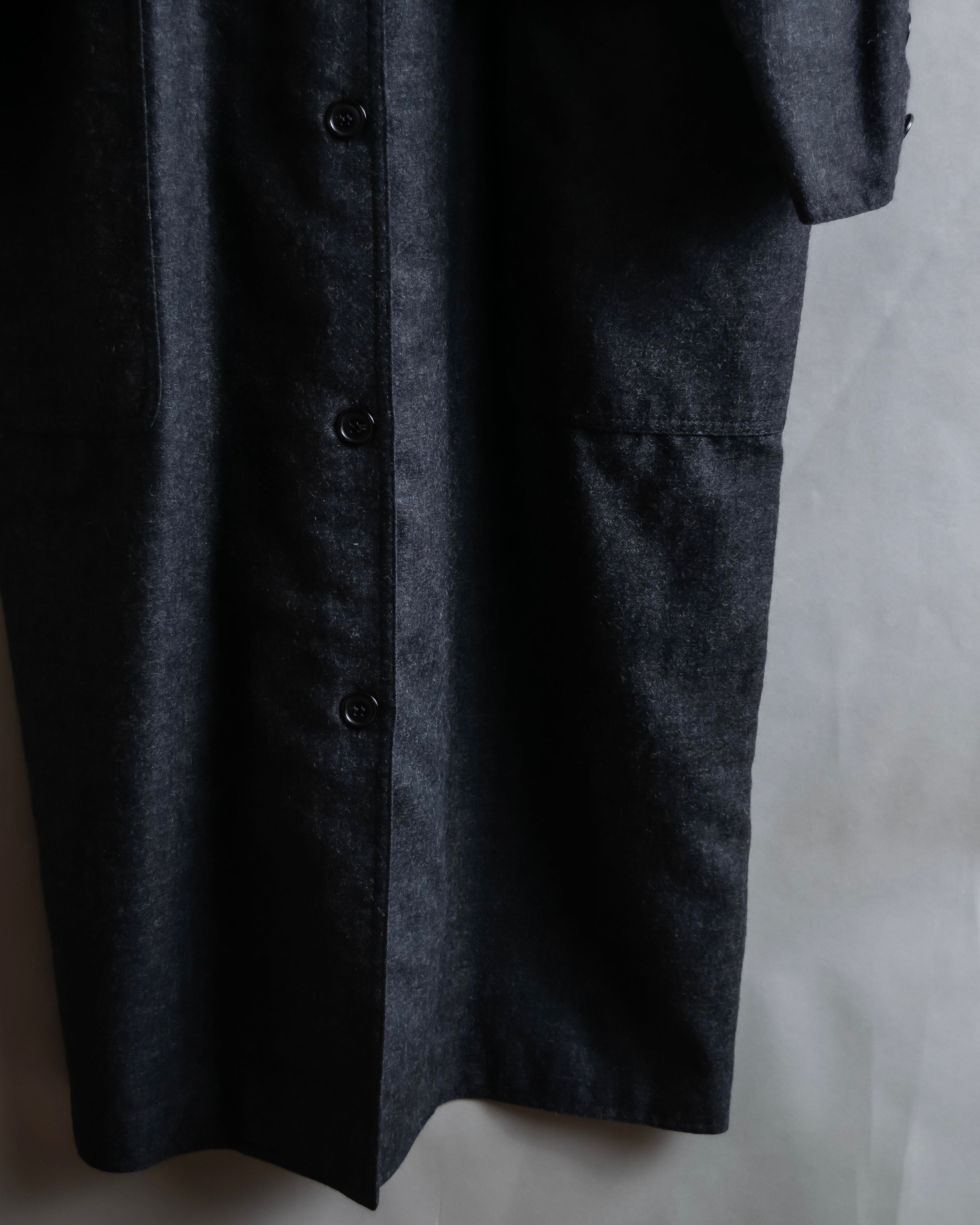 "GUCCI" 70's velvet collar design long coat