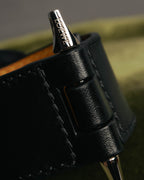 “LOEWE” 2010’s-2020’s industrial leather cuff bracelet