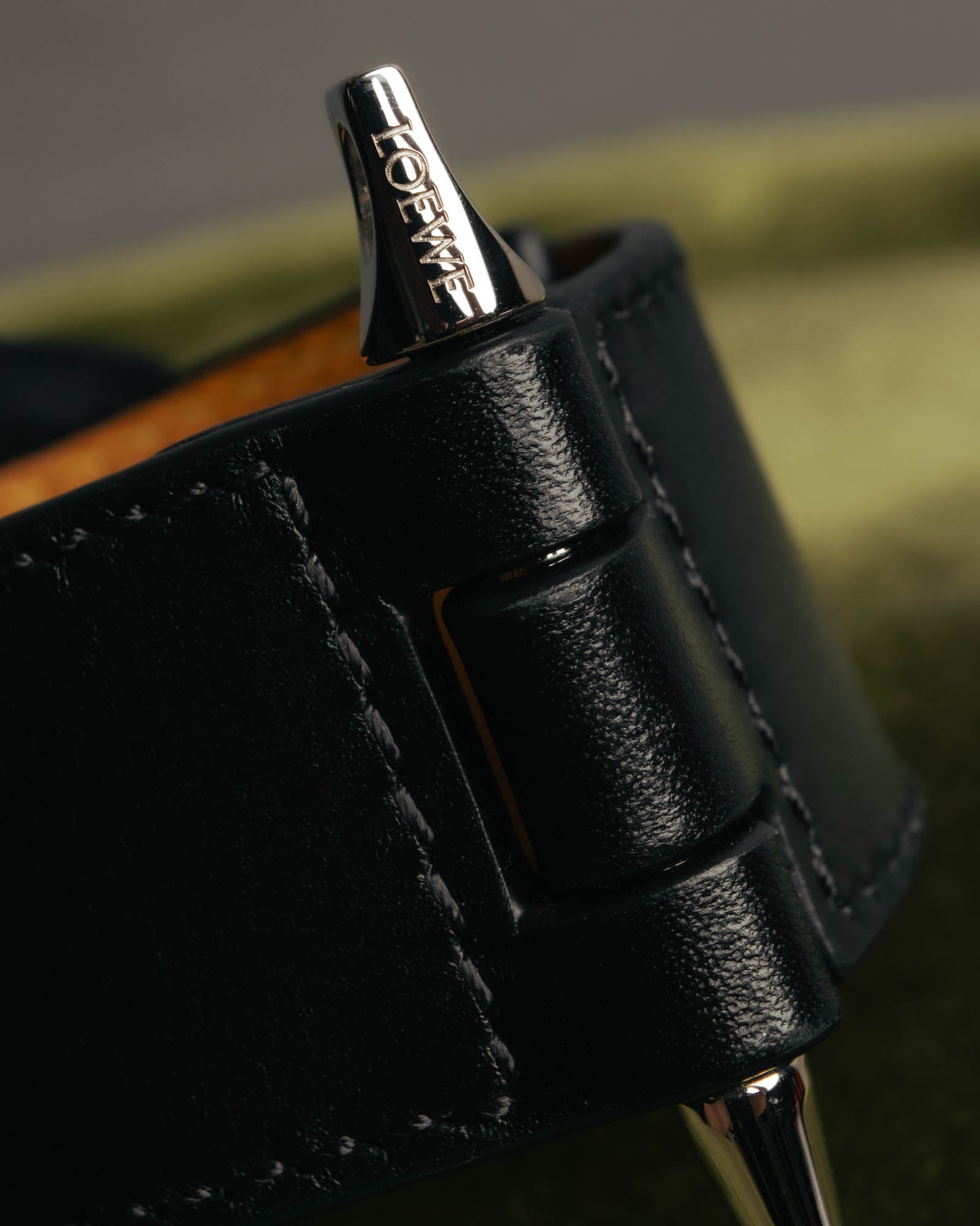 “LOEWE” 2010’s-2020’s industrial leather cuff bracelet