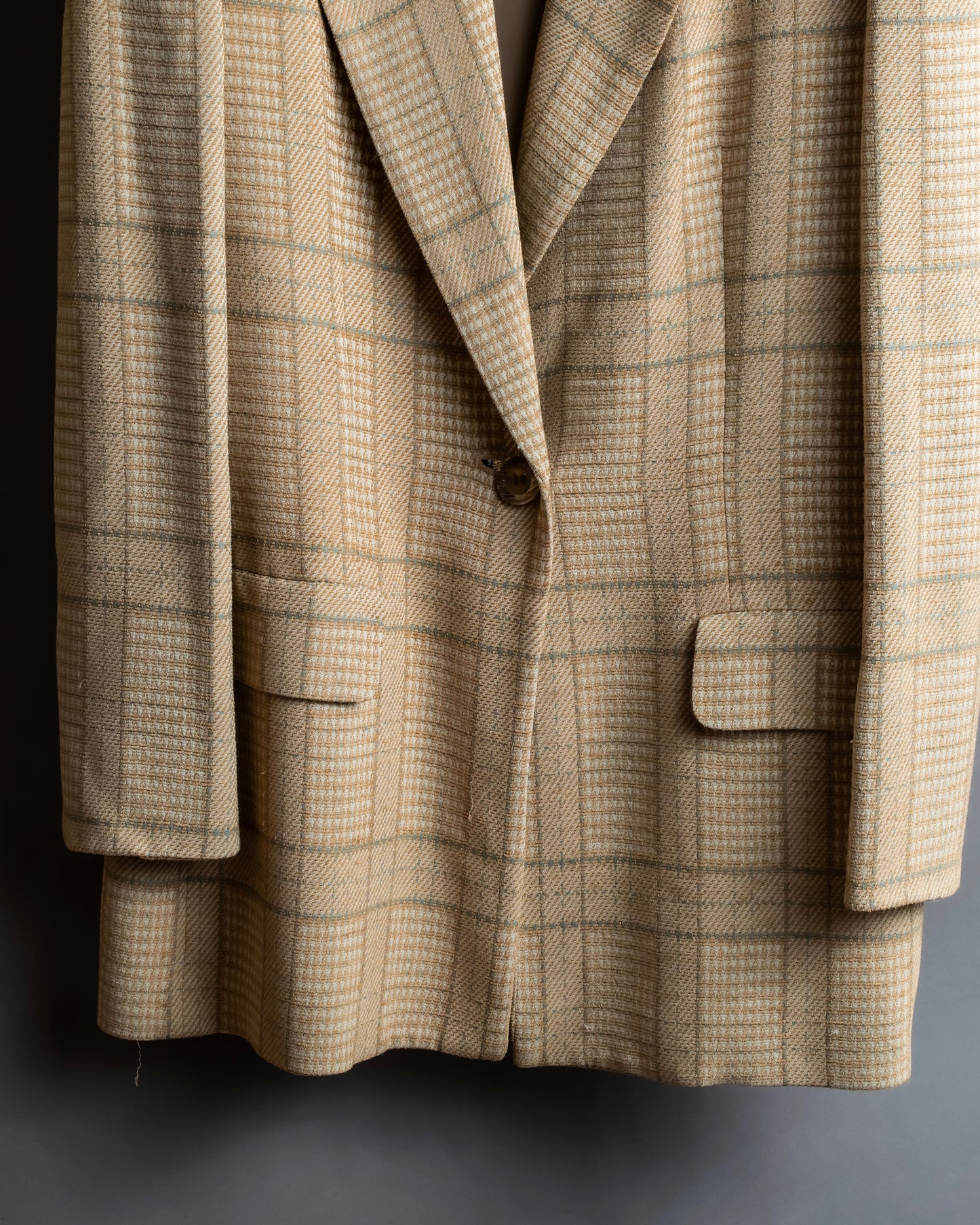 "Christian Dior" Glen check pattern beautiful shape tailored jacket