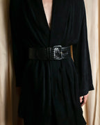 "BOTTEGA VENETA" Intrecciato style wide leather belt