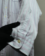 "Christian Dior" 80's-90's Relaxed striped long sleeve shirt