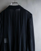 "COMME des GARCONS" 99SS sheer drape docking detail tailored jacket