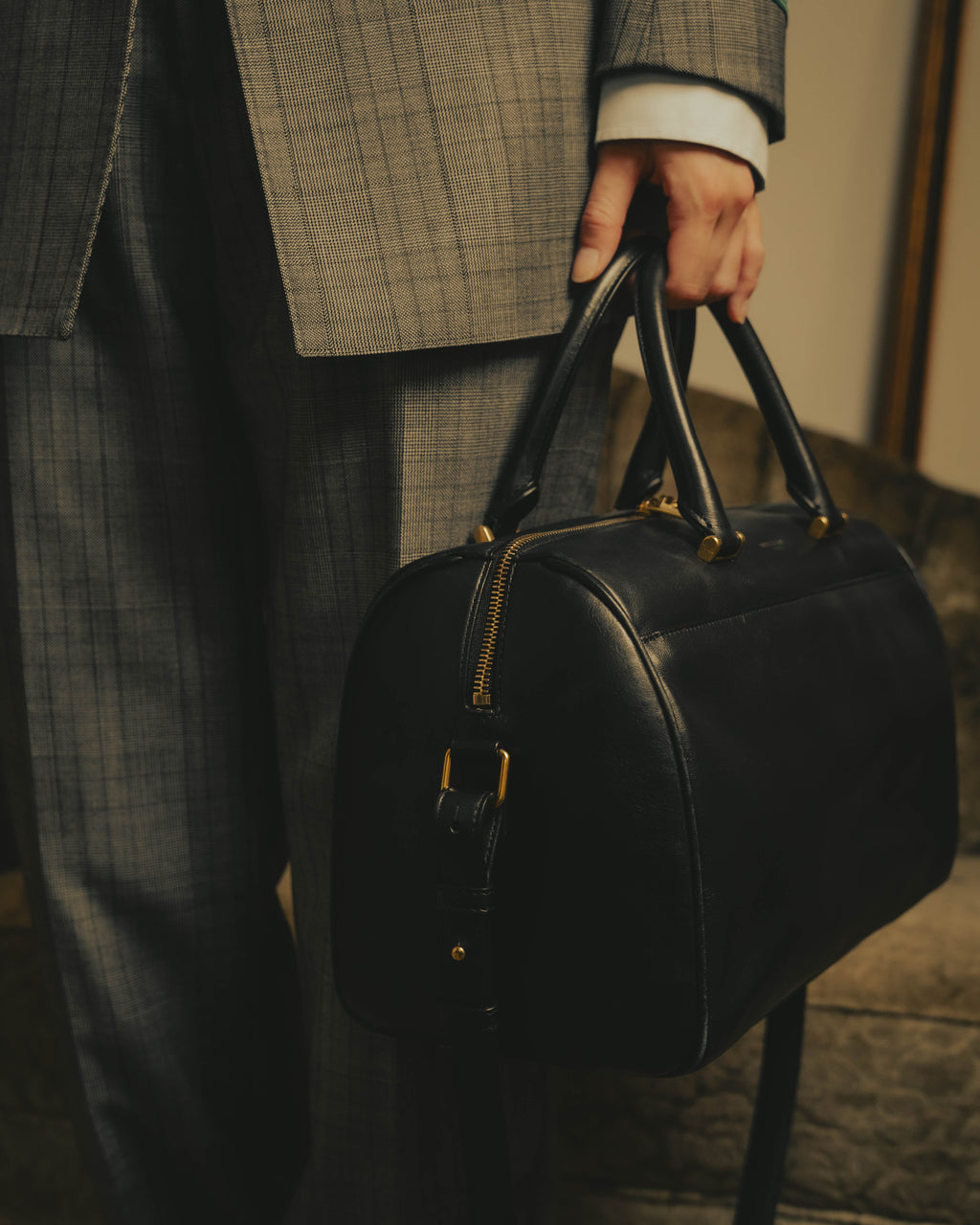 -SPECIAL- “Saint Laurent” 2012-2016 Classic Duffle 12 smooth calfskin bag
