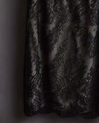 "VALENTINO" Lace layered ribbon design sleeveless dress