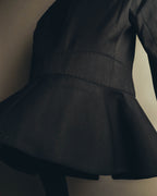 "CELINE" 00's Fitted peplum wool blazer