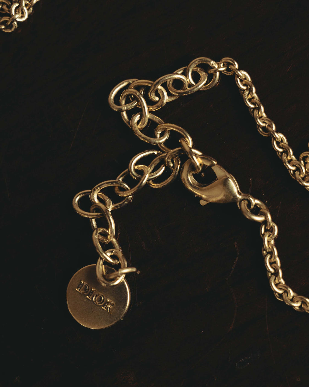 "DIOR" 20's Sculptural turtle long pendant necklace