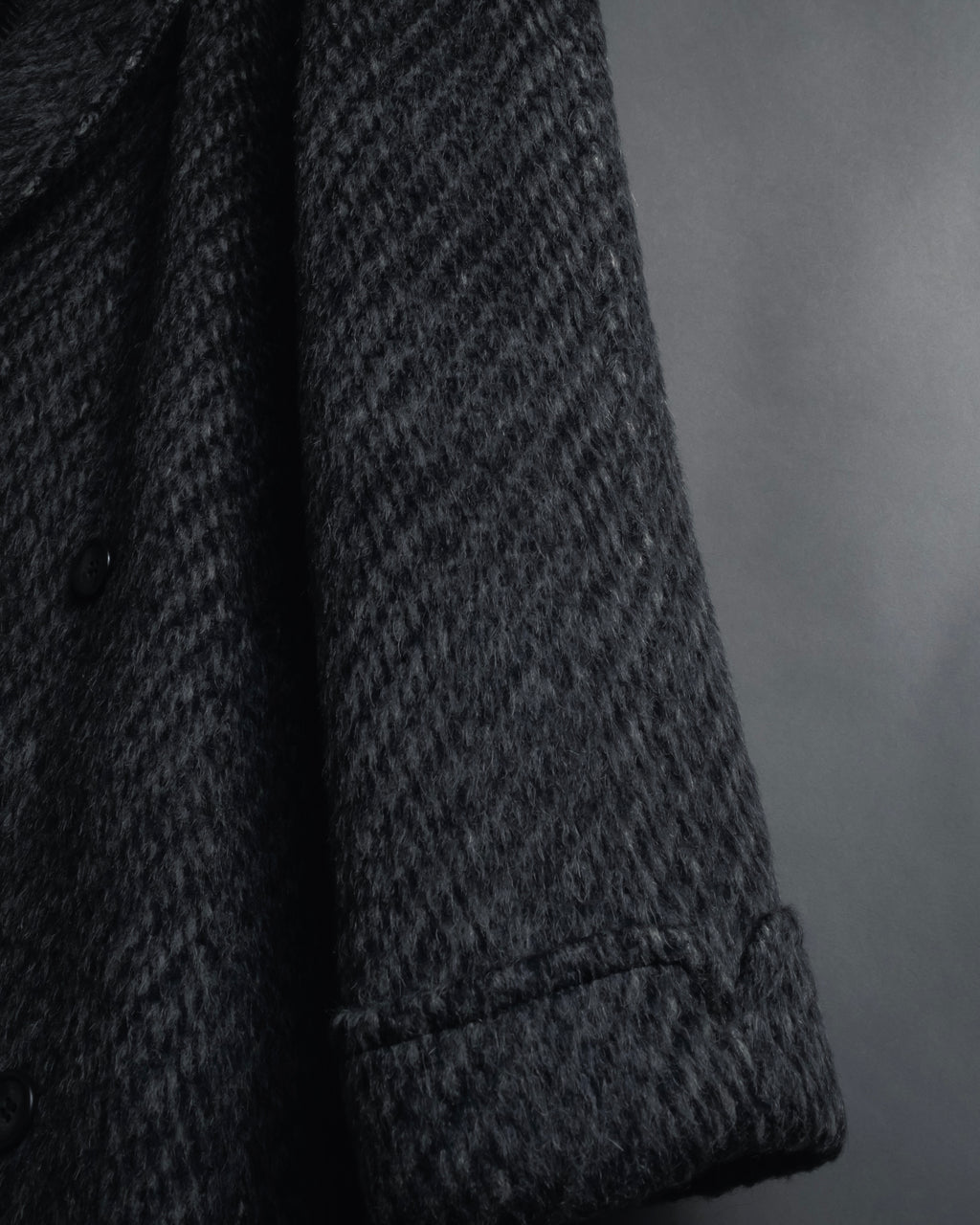 Abrigo de mezcla de mohair de doble botonadura de los años 90 de Christian Dior MONSIEUR