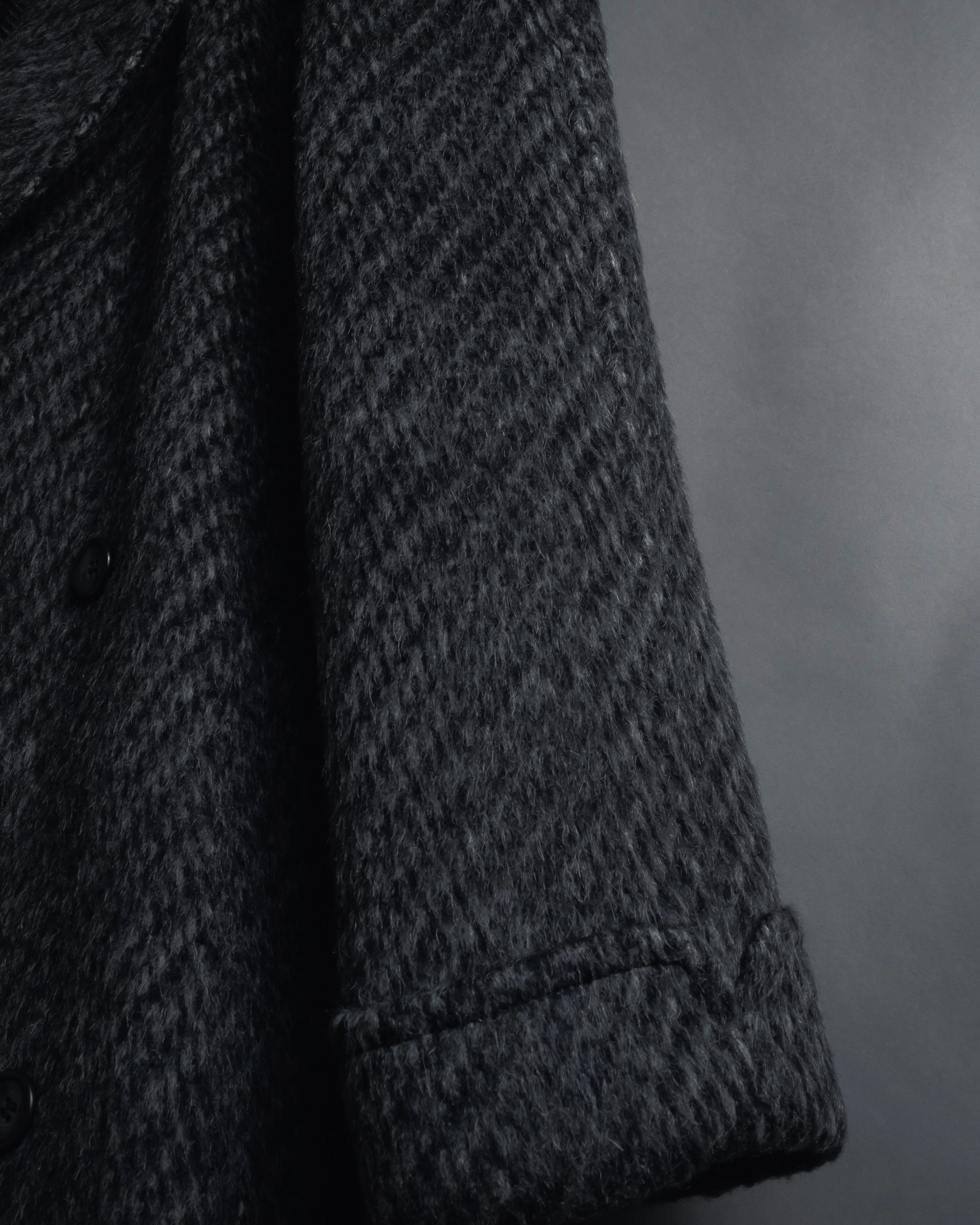 Abrigo de mezcla de mohair de doble botonadura de los años 90 de Christian Dior MONSIEUR