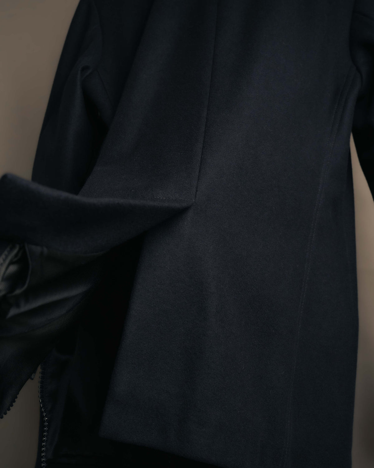 -SPECIAL- "DRIES VAN NOTEN" 10's Sculptural wide lapel double breasted wool coat